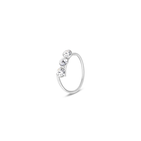 Triple Stone Nose Ring