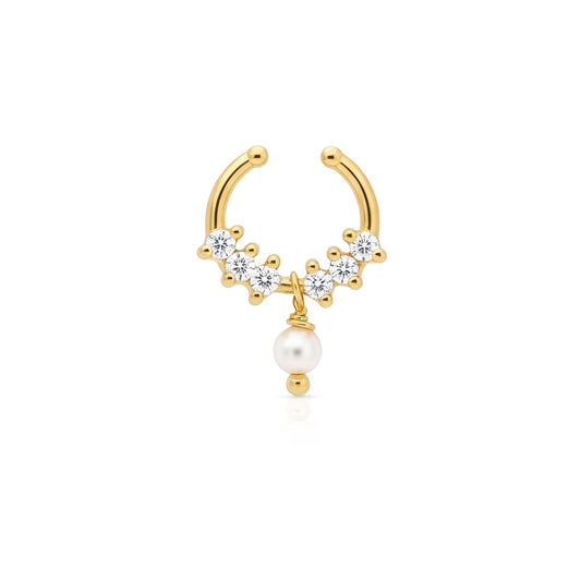 Pearl Drop Septum Nose Ring