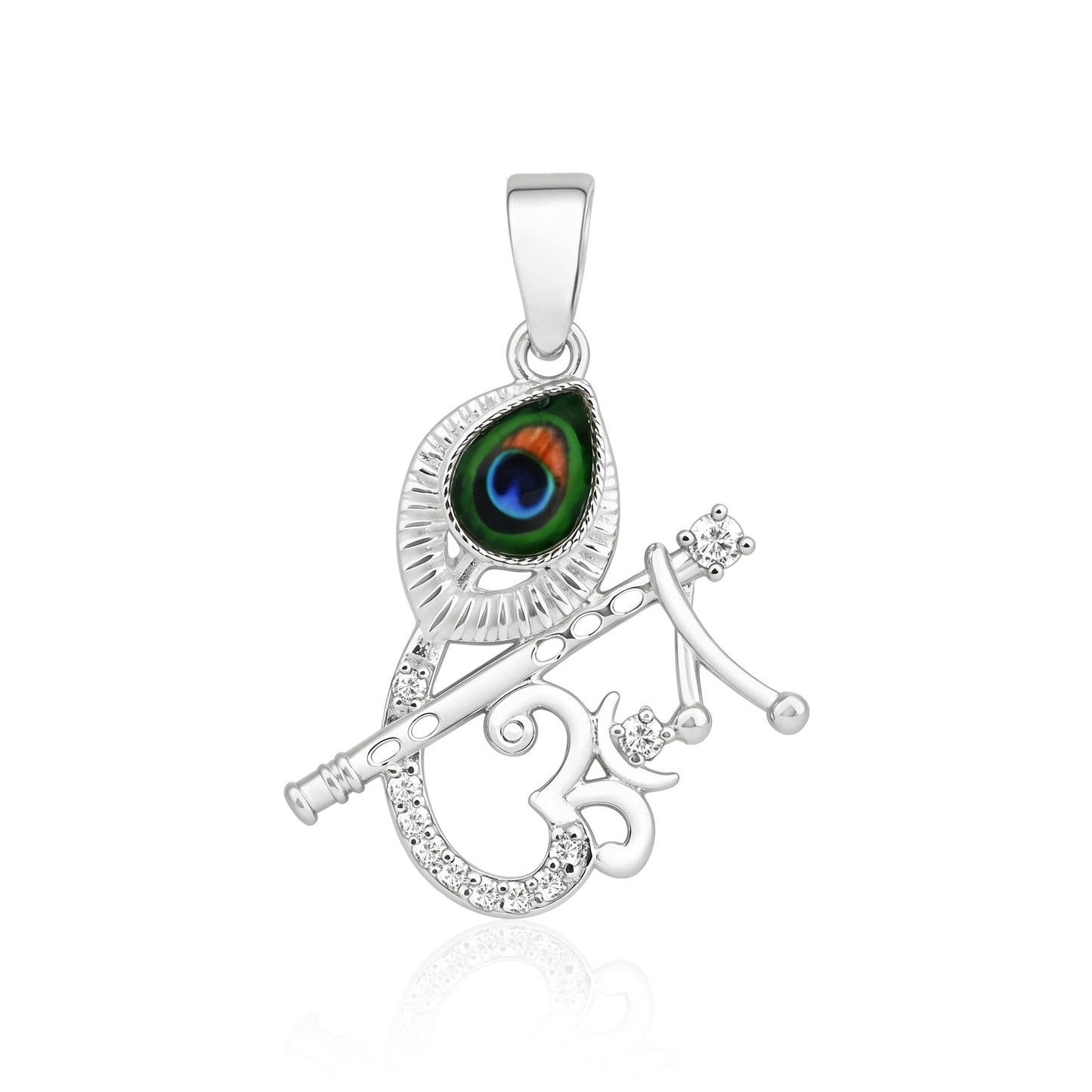 Krishna Om Flute Pendant