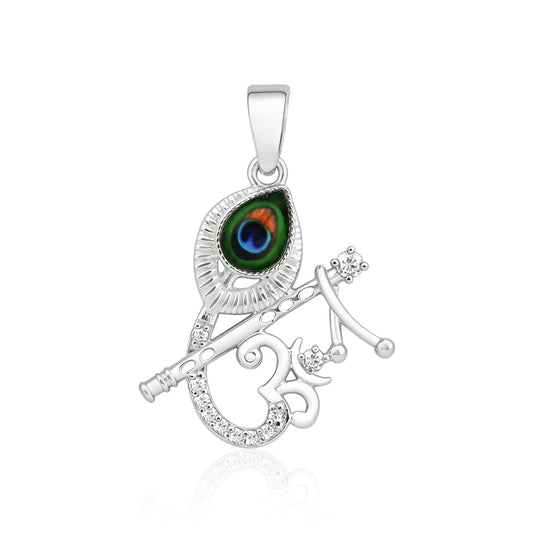 Krishna Om Flute Pendant