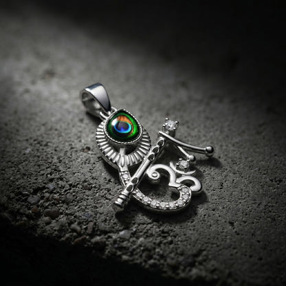 Krishna Om Flute Pendant
