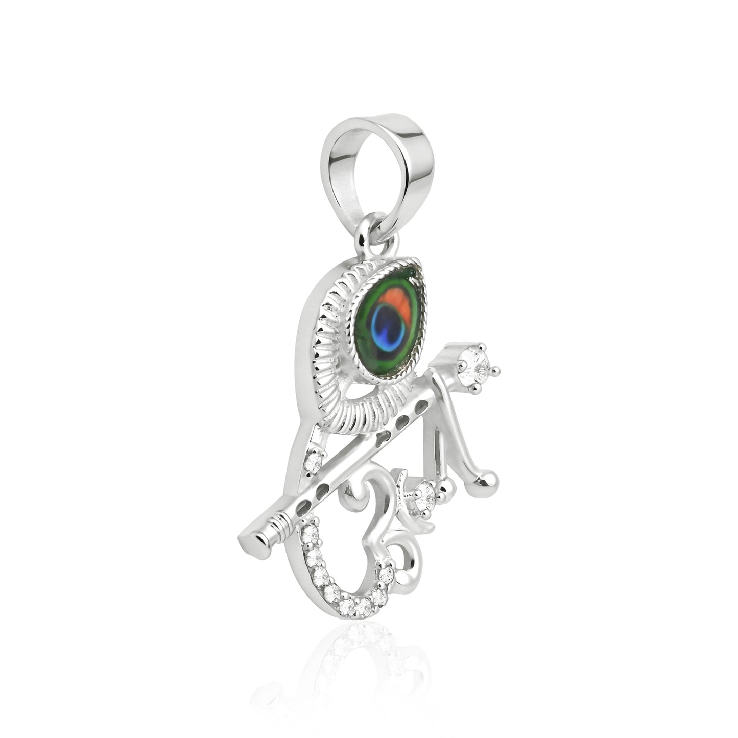 Krishna Om Flute Pendant
