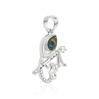 Krishna Om Flute Pendant