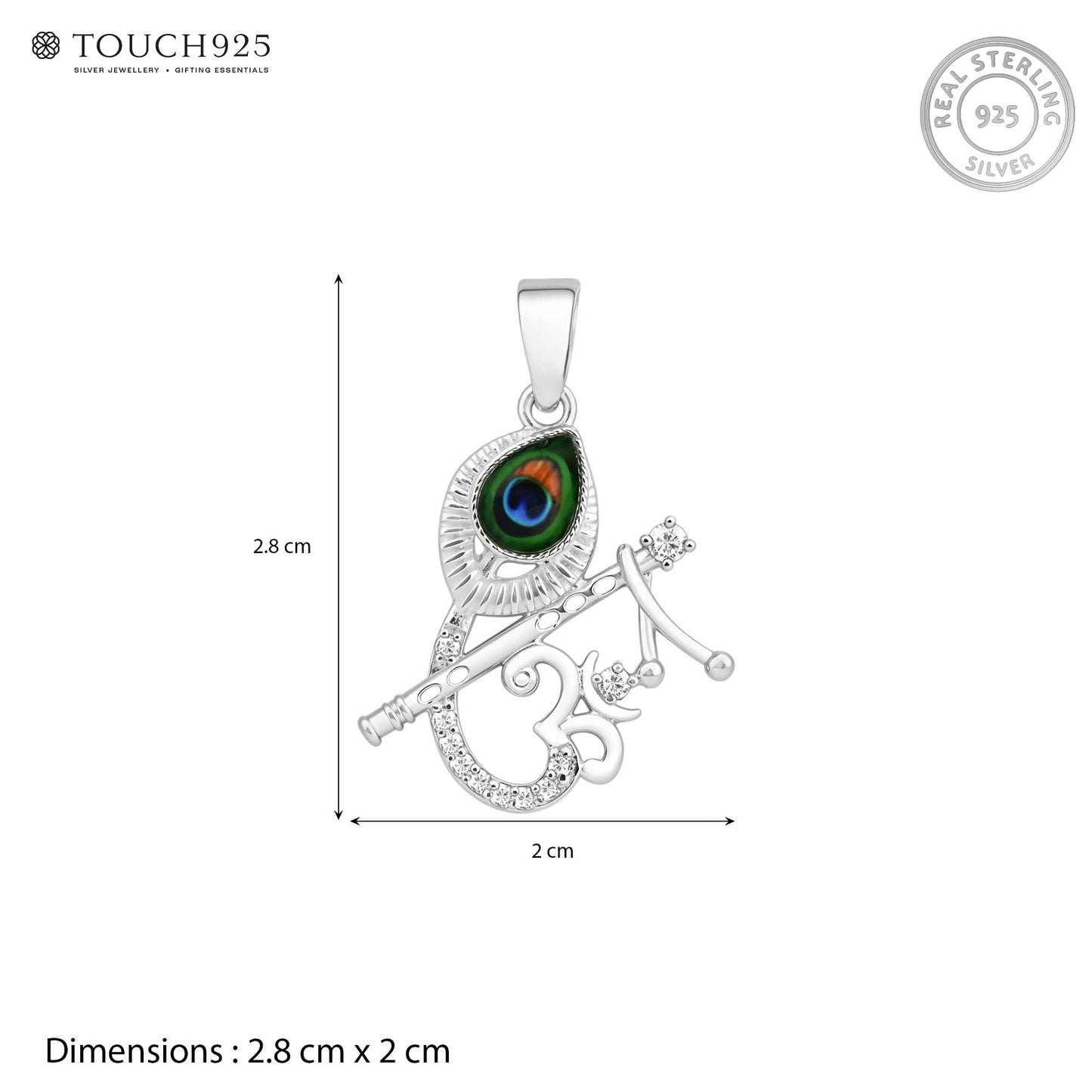 Krishna Om Flute Pendant