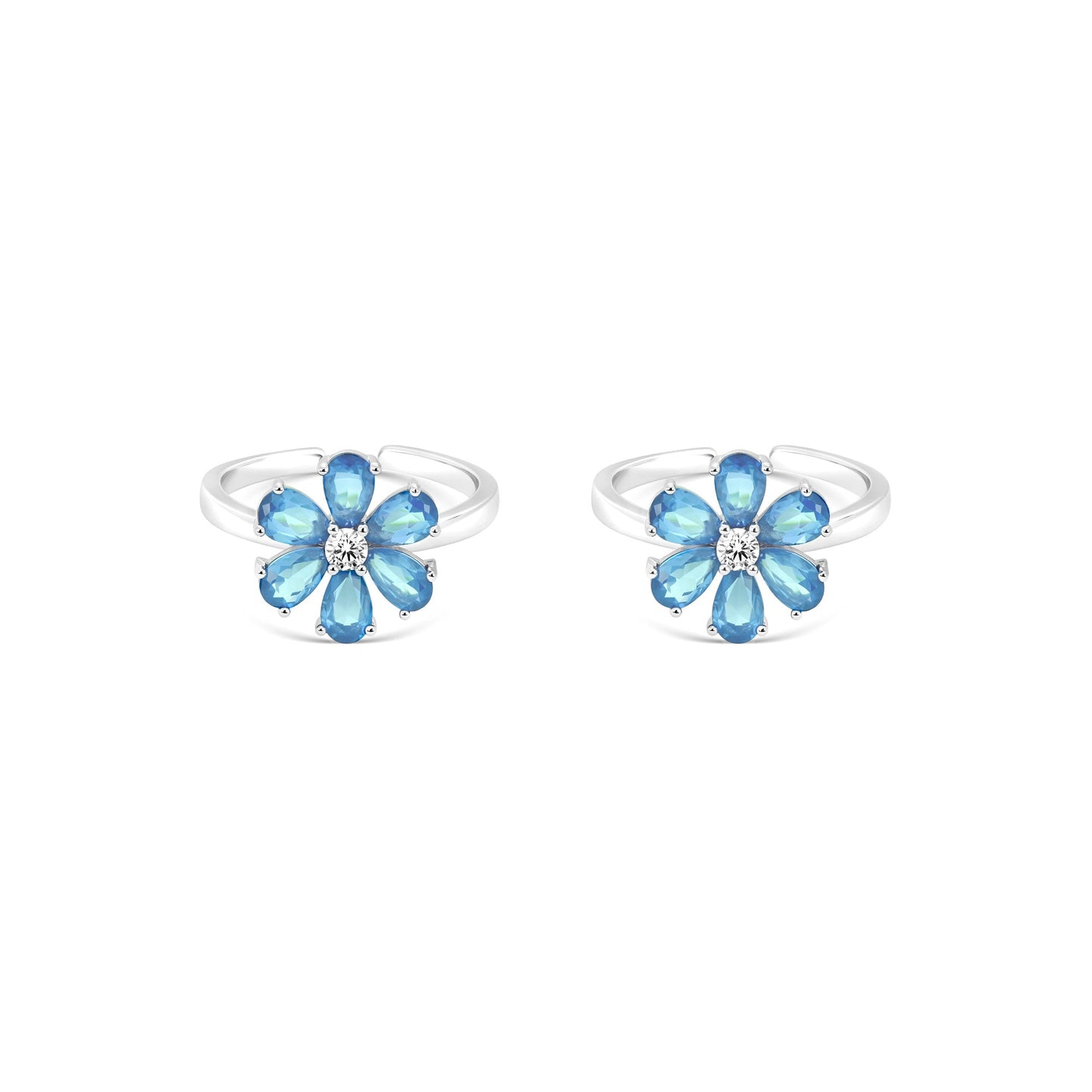 Petaline Silver Toe Ring