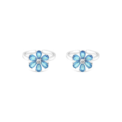 Petaline Silver Toe Ring