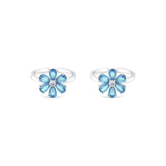 Petaline Silver Toe Ring