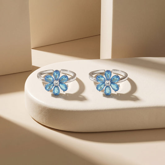Petaline Silver Toe Ring