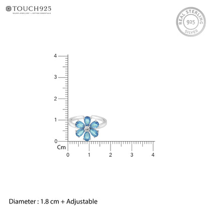 Petaline Silver Toe Ring