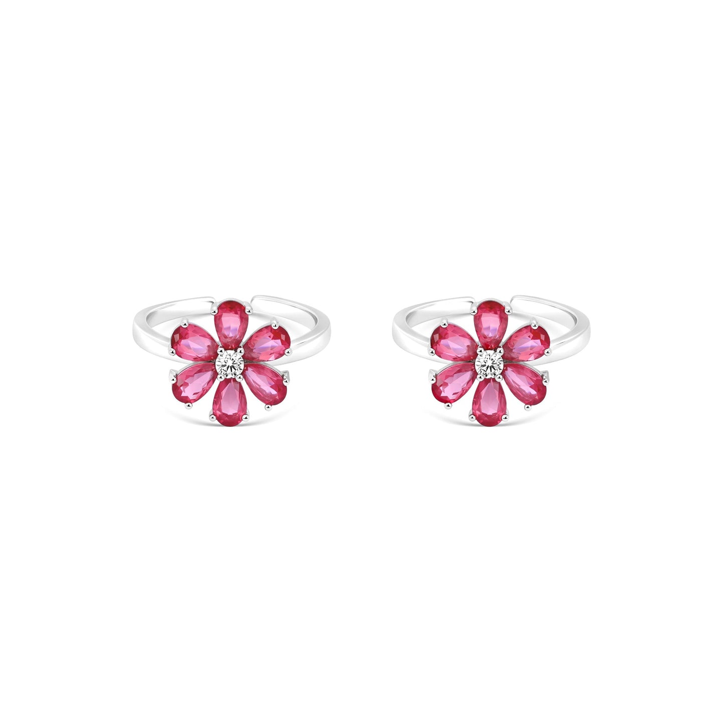 Petaline Silver Toe Ring
