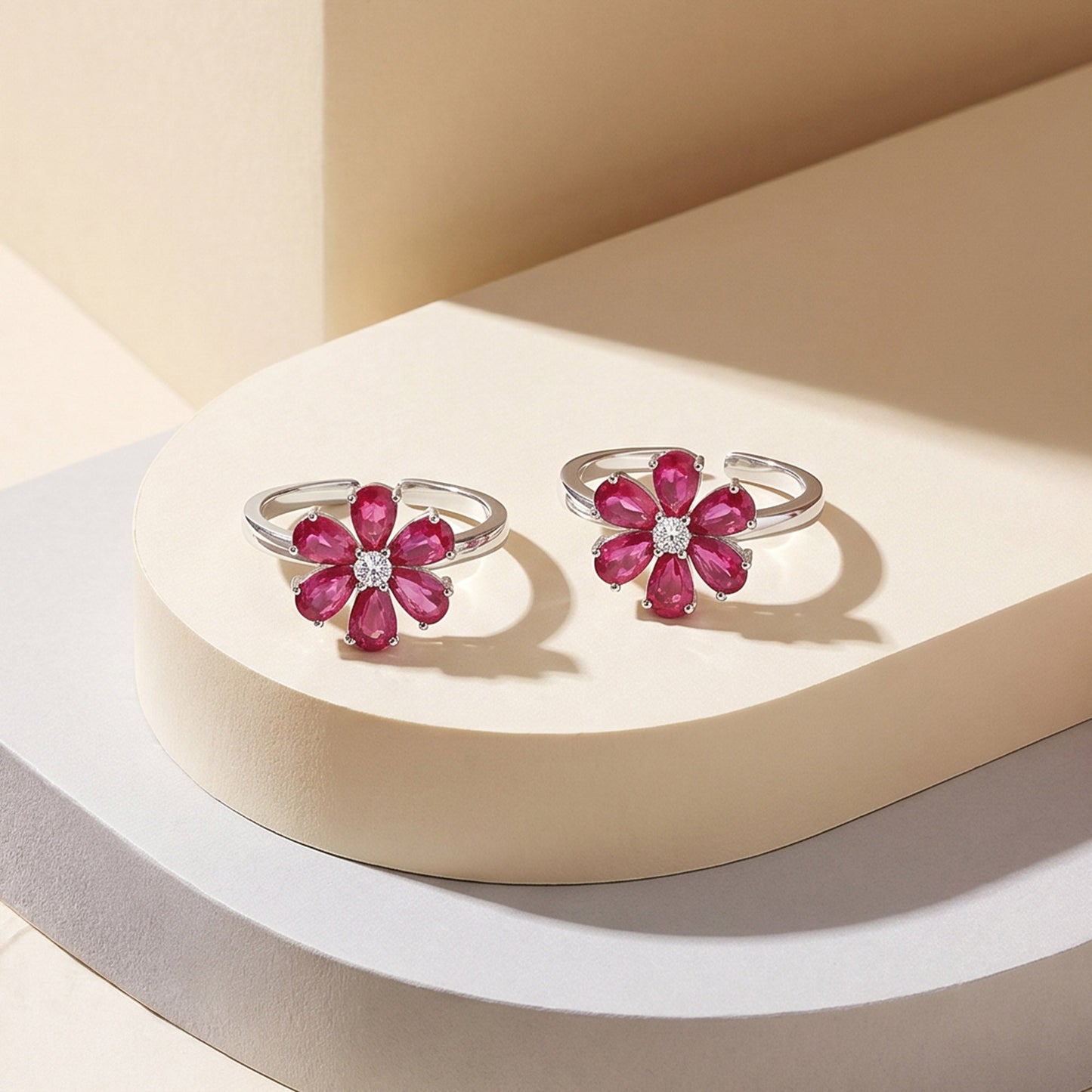 Petaline Silver Toe Ring