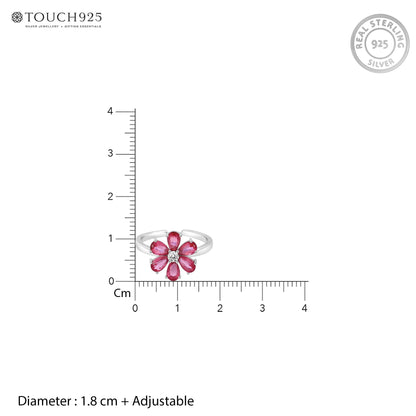 Petaline Silver Toe Ring