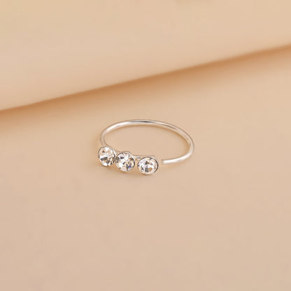 Triple Stone Nose Ring