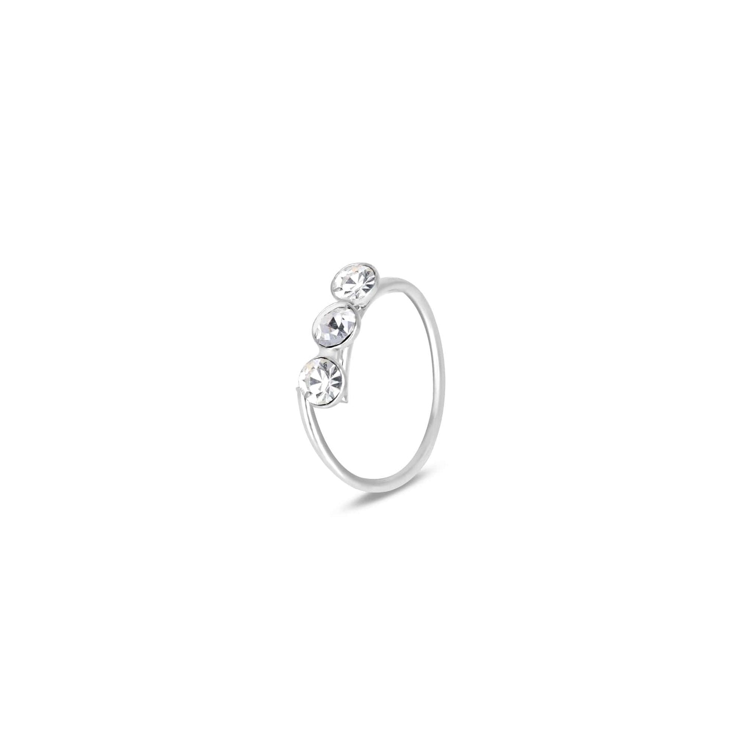 Triple Stone Nose Ring
