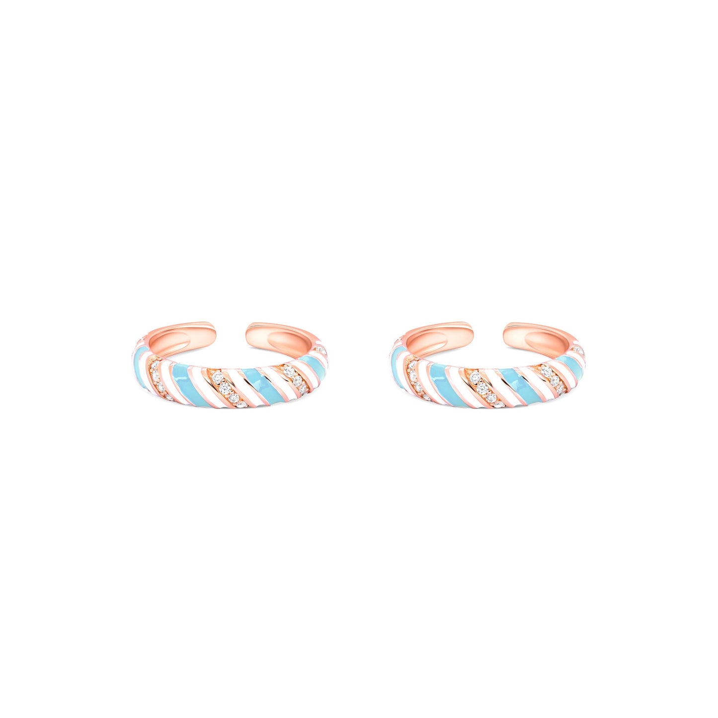 Candy Swirl Silver Toe Ring