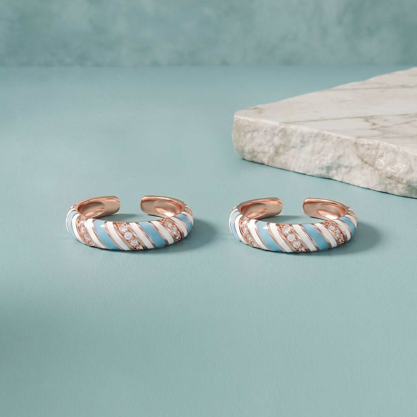 Candy Swirl Silver Toe Ring