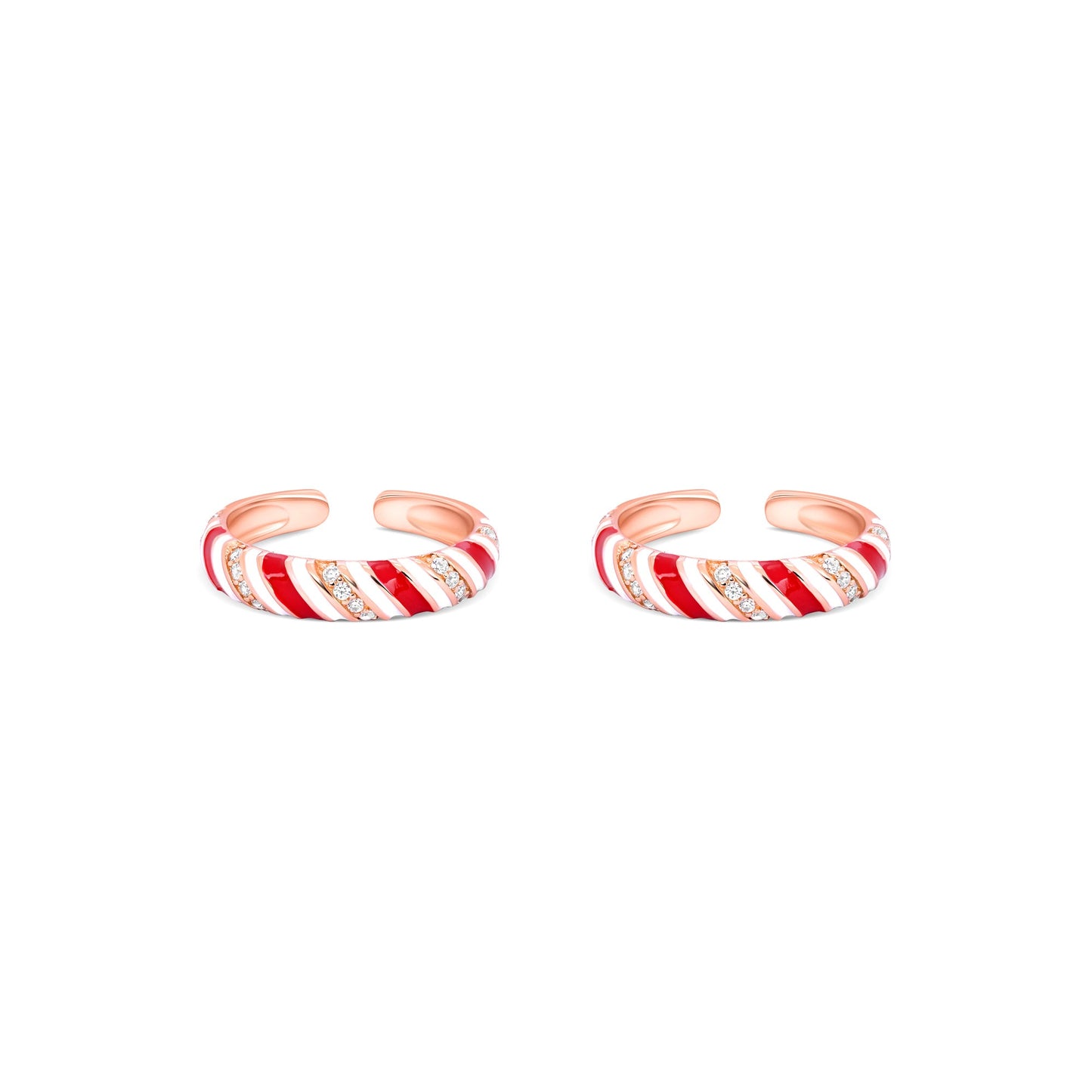 Candy Swirl Silver Toe Ring
