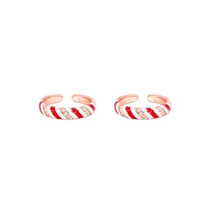 Candy Swirl Silver Toe Ring