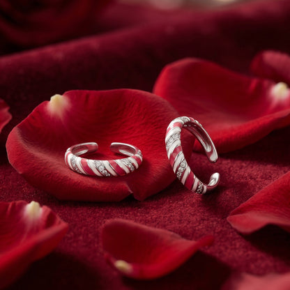 Candy Swirl Silver Toe Ring