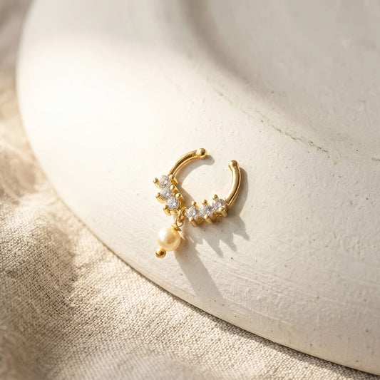 Pearl Drop Septum Nose Ring