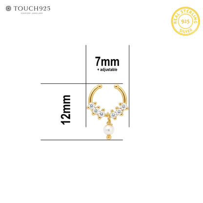 Pearl Drop Septum Nose Ring