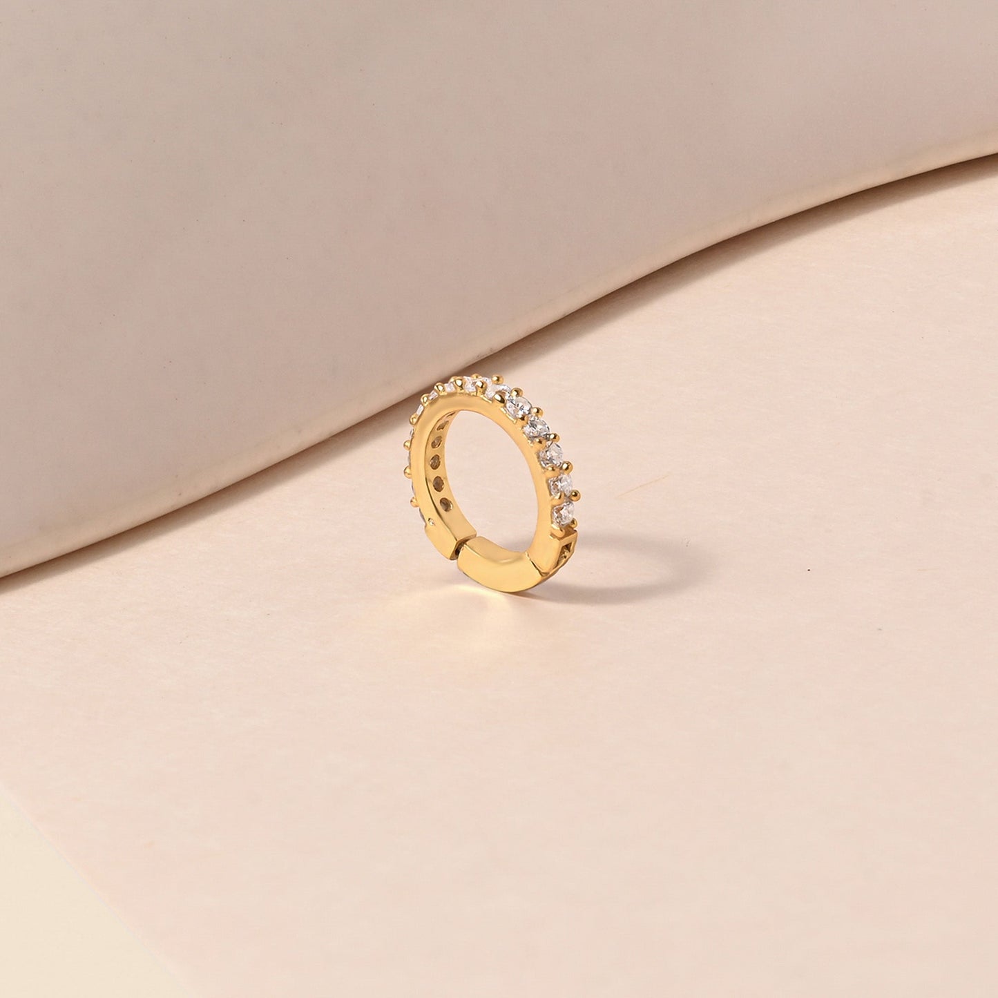Pavé Huggie Septum Nose Ring