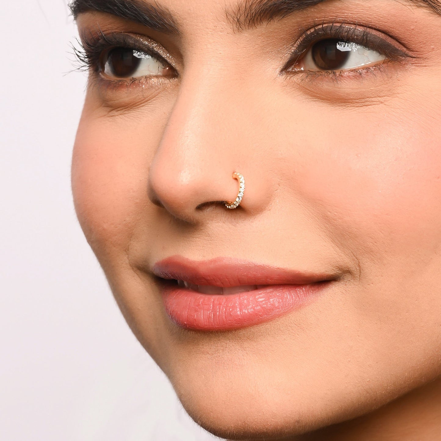 Pavé Huggie Septum Nose Ring