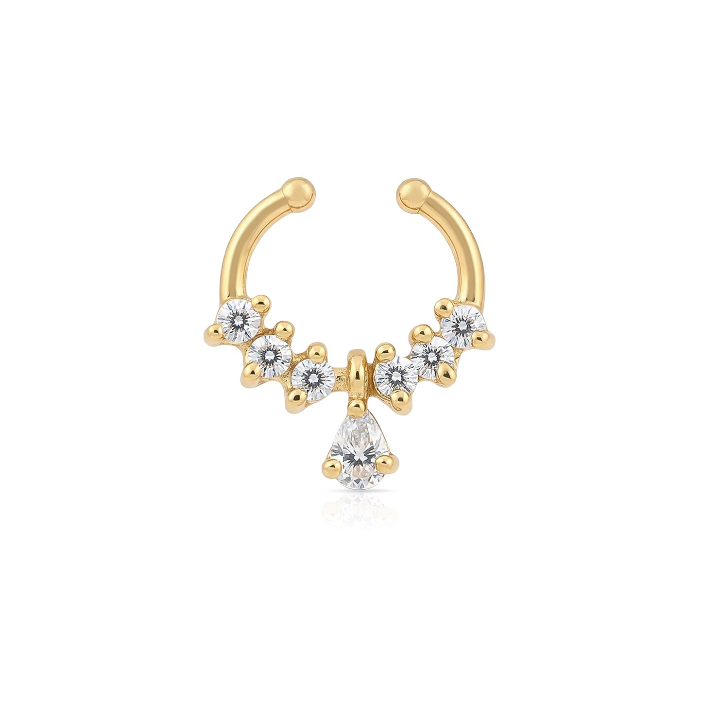 Teardrop Charm Septum Nose Ring