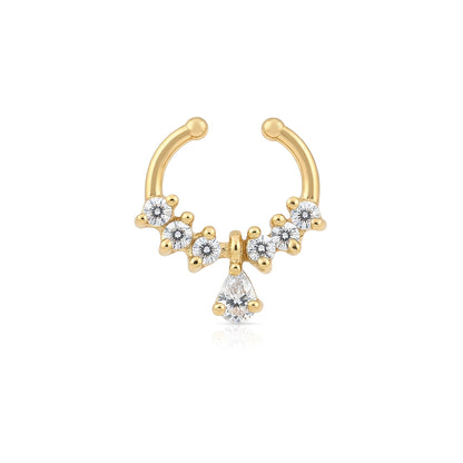 Teardrop Charm Septum Nose Ring