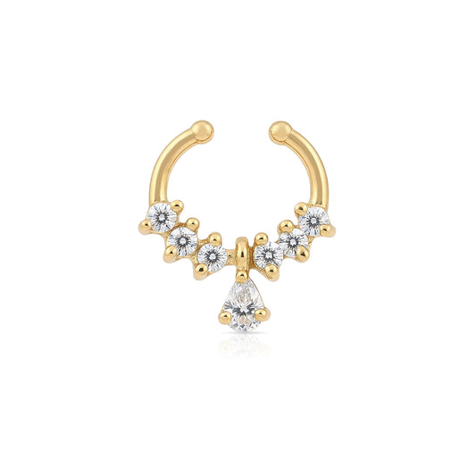 Teardrop Charm Septum Nose Ring