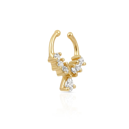 Teardrop Charm Septum Nose Ring