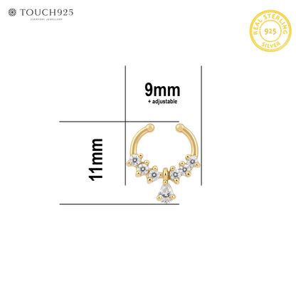 Teardrop Charm Septum Nose Ring