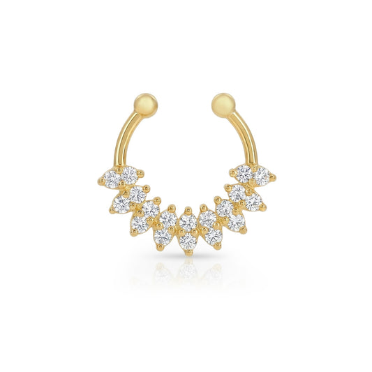 Cluster Sparkle Septum Nose Ring