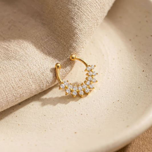 Cluster Sparkle Septum Nose Ring