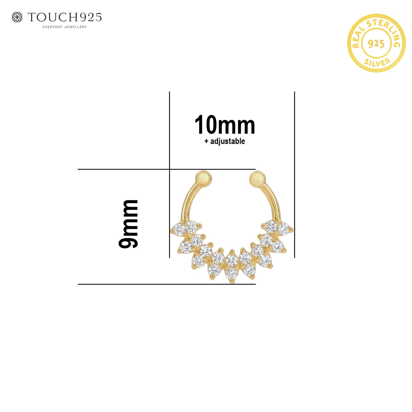 Cluster Sparkle Septum Nose Ring