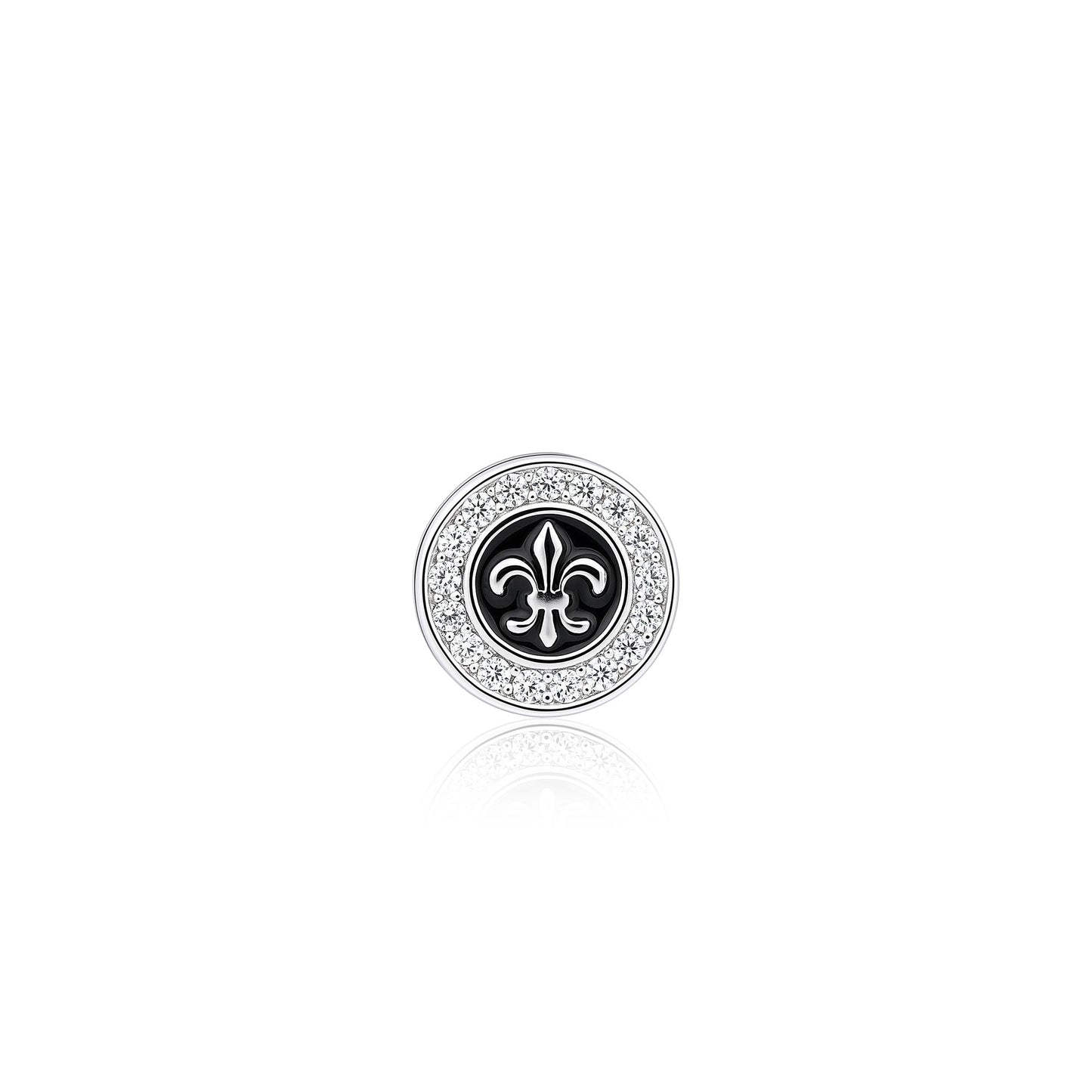 Pavé Flower Silver Studs