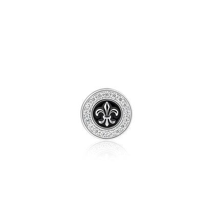 Pavé Flower Silver Studs