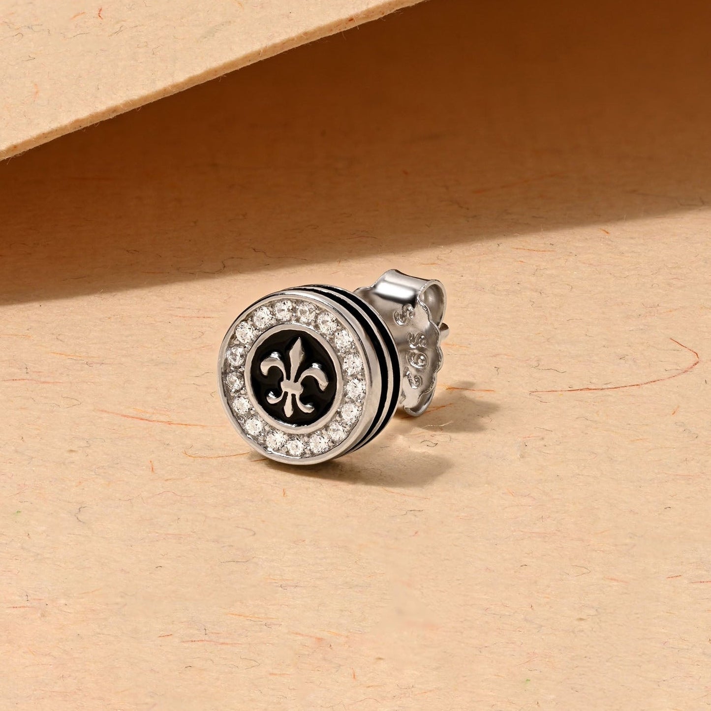 Pavé Flower Silver Studs