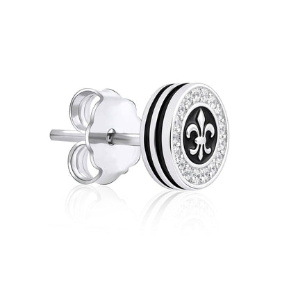 Pavé Flower Silver Studs