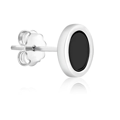 Midnight Silver Studs