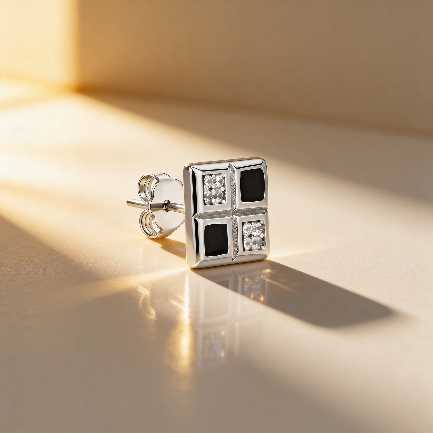 Checkered Dual-Tone Stud
