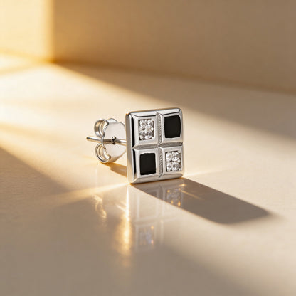 Checkered Dual-Tone Stud