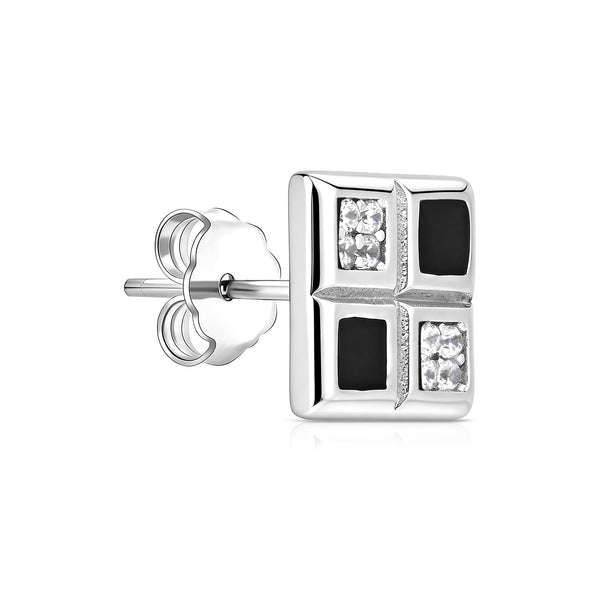 Checkered Dual-Tone Stud