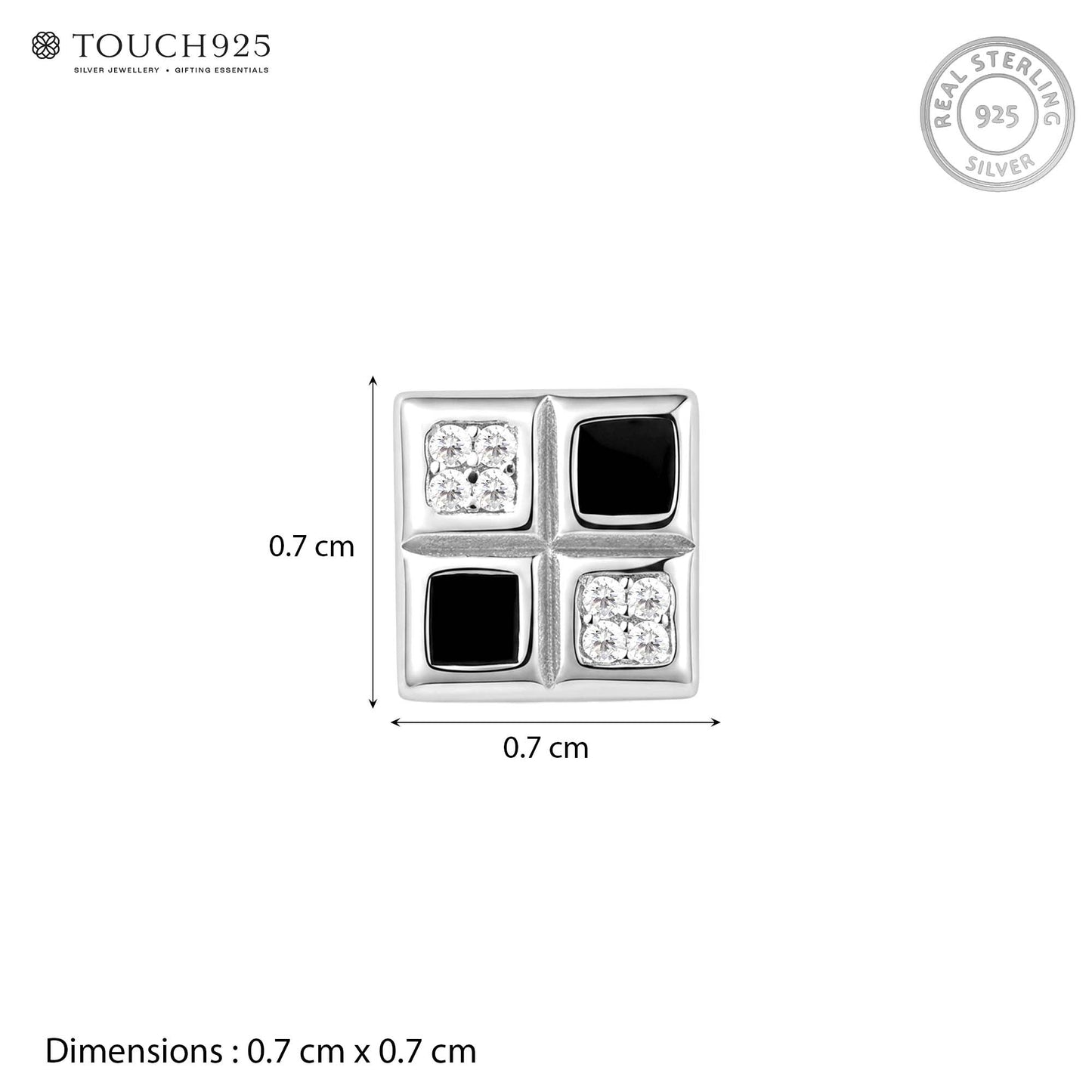 Checkered Dual-Tone Stud