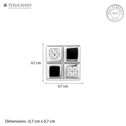 Checkered Dual-Tone Stud