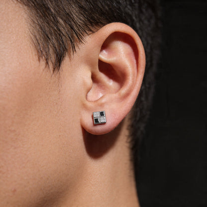 Checkered Dual-Tone Stud