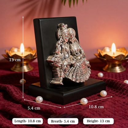 999 Silver Radha Krishna Decorative Idol