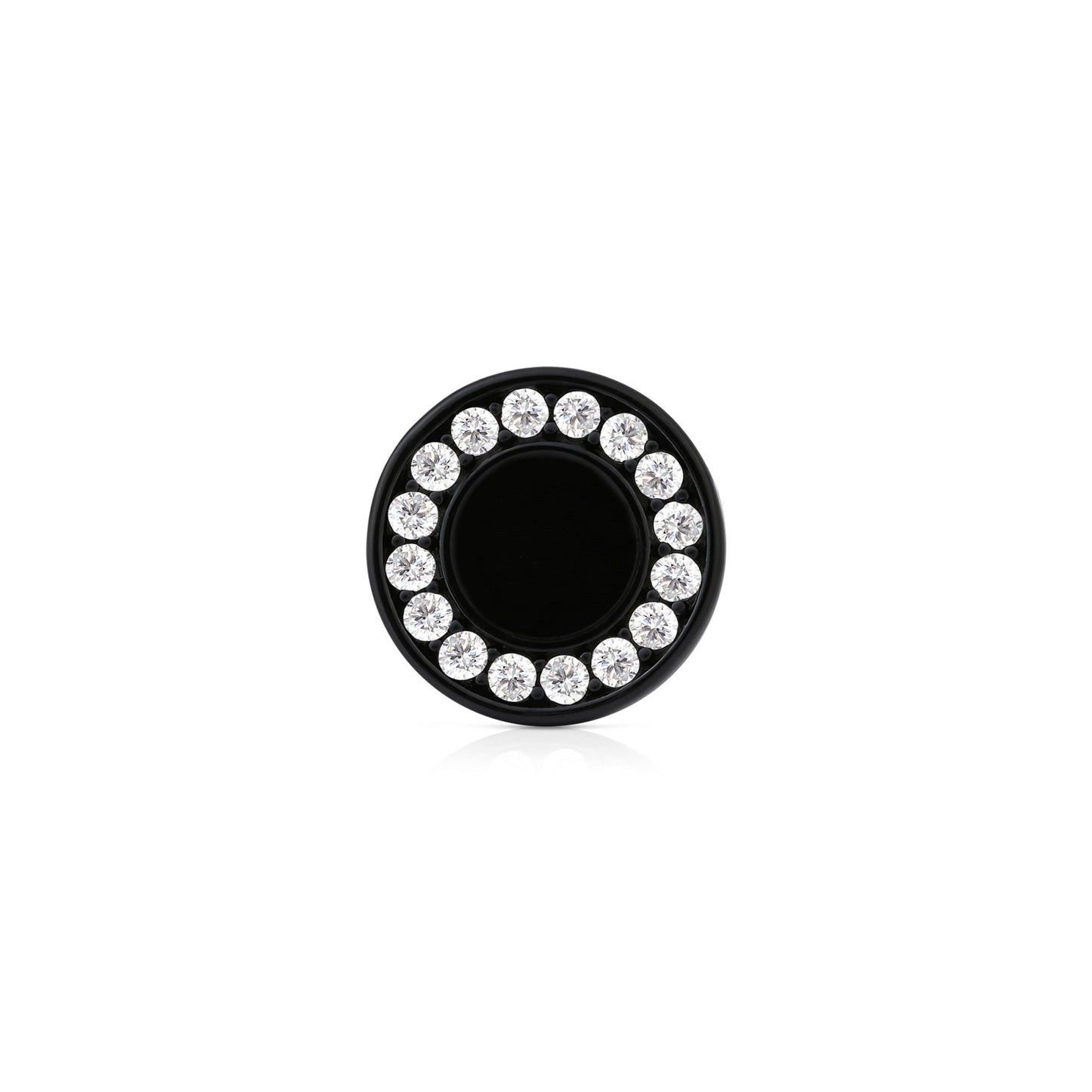 Black Halo Circular Stud