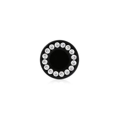 Black Halo Circular Stud