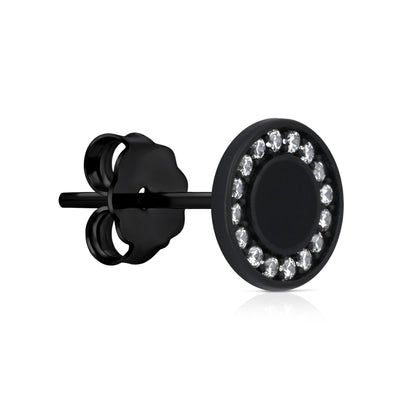 Black Halo Circular Stud